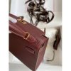 Hermes Kelly Mini II Sellier Handmade Bag In Bordeaux Epsom Calfskin - Image 8