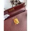 Hermes Kelly Mini II Sellier Handmade Bag In Bordeaux Epsom Calfskin - Image 3