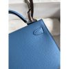 Hermes Kelly Mini II Sellier Handmade Bag In Blue Paradise Epsom Calfskin - Image 4