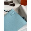 Hermes Kelly Mini II Sellier Handmade Bag In Blue Zephyr Epsom Calfskin - Image 4