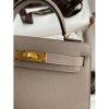 Hermes Kelly Mini II Sellier Handmade Bag In Gris Asphalt Epsom Calfskin - Image 5