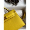 Hermes Kelly Mini II Sellier Handmade Bag In Jaune de Naples Epsom Calfskin - Image 4