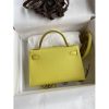 Hermes Kelly Mini II Sellier Handmade Bag In Lime Epsom Calfskin - Image 2