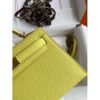 Hermes Kelly Mini II Sellier Handmade Bag In Lime Epsom Calfskin - Image 4