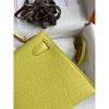 Hermes Kelly Mini II Sellier Handmade Bag In Lime Epsom Calfskin - Image 5