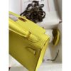 Hermes Kelly Mini II Sellier Handmade Bag In Lime Epsom Calfskin - Image 8