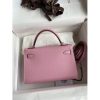 Hermes Kelly Mini II Sellier Handmade Bag In Mauve Sylvestre Epsom Calfskin - Image 2