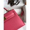 Hermes Kelly Mini II Sellier Handmade Bag In Rose Azalee Epsom Calfskin - Image 5