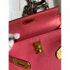Hermes Kelly Mini II Sellier Handmade Bag In Rose Azalee Epsom Calfskin - Image 3