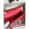 Hermes Kelly Mini II Sellier Handmade Bag In Rose Azalee Epsom Calfskin - Image 7