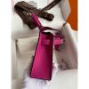 Hermes Kelly Mini II Sellier Handmade Bag In Rose Purple Epsom Calfskin - Image 8