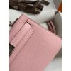 Hermes Kelly Mini II Sellier Handmade Bag In Rose Sakura Epsom Calfskin - Image 5