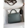 Hermes Kelly Mini II Sellier Handmade Bag In Vert Amande Epsom Calfskin - Image 2