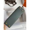 Hermes Kelly Mini II Sellier Handmade Bag In Vert Amande Epsom Calfskin - Image 9