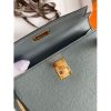 Hermes Kelly Mini II Sellier Handmade Bag In Vert Amande Epsom Calfskin - Image 3