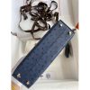 Hermes Kelly Mini II Sellier Handmade Bag In Blue Iris Ostrich Leather - Image 5