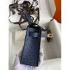 Hermes Kelly Mini II Sellier Handmade Bag In Blue Iris Ostrich Leather - Image 8