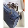 Hermes Kelly Mini II Sellier Handmade Bag In Blue Iris Ostrich Leather - Image 9