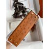 Hermes Kelly Mini II Sellier Handmade Bag In Gold Ostrich Leather - Image 4