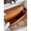 Hermes Kelly Mini II Sellier Handmade Bag In Gold Ostrich Leather - Image 7