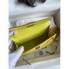 Hermes Kelly Mini II Sellier Handmade Bag In Lime Ostrich Leather - Image 7