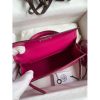 Hermes Kelly Mini II Sellier Handmade Bag In Rose Red Ostrich Leather - Image 9