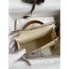 Hermes HSS Kelly Mini II Sellier Tri-color Bag In Craie/Pink/Gold Epsom Calfskin - Image 9