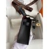 Hermes Kelly Mini II Sellier Tri-color Bag In Black/Blue Indigo/Red Calfskin - Image 6