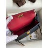 Hermes Kelly Mini II Sellier Tri-color Bag In Black/Blue Indigo/Red Calfskin - Image 8