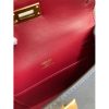 Hermes Kelly Mini II Sellier Tri-color Bag In Black/Blue Indigo/Red Calfskin - Image 9