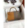 Hermes Kelly Mini II Sellier Tri-color Bag In Taupe/Sesame/Blue Nuit Epsom Calfskin - Image 2