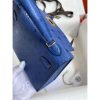 Hermes Kelly Mini II Sellier Handmade Bag In Blue Electric Ostrich Leather - Image 7