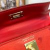 Hermes Kelly Mini II Sellier Handmade Bag In Red Ostrich Leather - Image 3