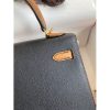 Hermes Kelly Sellier 25 Bicolor Bag in Black and Gold Epsom Calfskin - Image 4
