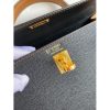 Hermes Kelly Sellier 25 Bicolor Bag in Black and Gold Epsom Calfskin - Image 8