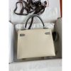 Hermes Kelly Sellier 25 Bicolor Bag in Craie and Gris Mouette Epsom Calfskin - Image 2