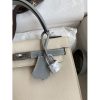 Hermes Kelly Sellier 25 Bicolor Bag in Craie and Gris Mouette Epsom Calfskin - Image 3