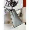 Hermes Kelly Sellier 25 Bicolor Bag in Craie and Gris Mouette Epsom Calfskin - Image 5