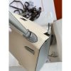Hermes Kelly Sellier 25 Bicolor Bag in Craie and Gris Mouette Epsom Calfskin - Image 6
