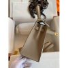 Hermes Kelly Sellier 25 Bicolor Bag in Craie and Trench Epsom Calfskin - Image 4