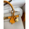 Hermes Kelly Sellier 25 Bicolor Bag in Craie and Yellow Epsom Calfskin - Image 3
