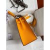 Hermes Kelly Sellier 25 Bicolor Bag in Craie and Yellow Epsom Calfskin - Image 5
