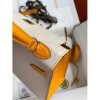 Hermes Kelly Sellier 25 Bicolor Bag in Craie and Yellow Epsom Calfskin - Image 6
