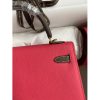 Hermes Kelly Sellier 25 Bicolor Bag in Rose Extremea nd Taupe Epsom Calfskin - Image 4