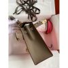 Hermes Kelly Sellier 25 Bicolor Bag in Rose Extremea nd Taupe Epsom Calfskin - Image 5