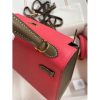 Hermes Kelly Sellier 25 Bicolor Bag in Rose Extremea nd Taupe Epsom Calfskin - Image 6