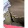 Hermes Kelly Sellier 25 Bicolor Bag in Rose Extremea nd Taupe Epsom Calfskin - Image 9