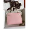 Hermes Kelly Sellier 25 Bicolor Bag in Rose Sakura and Craie Epsom Calfskin - Image 2
