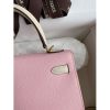 Hermes Kelly Sellier 25 Bicolor Bag in Rose Sakura and Craie Epsom Calfskin - Image 3