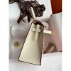 Hermes Kelly Sellier 25 Bicolor Bag in Rose Sakura and Craie Epsom Calfskin - Image 4